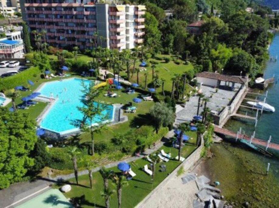 Luganersee, Pool, Strand, Parkplatz, Suite Bissone Zewnętrze zdjęcie