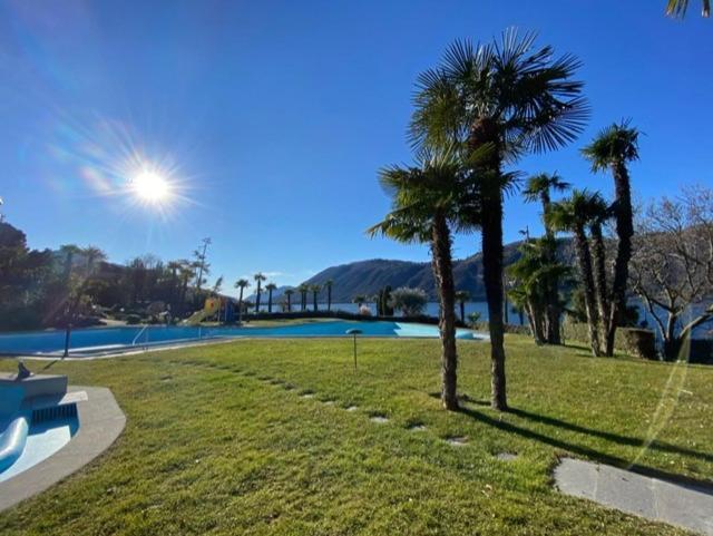 Luganersee, Pool, Strand, Parkplatz, Suite Bissone Zewnętrze zdjęcie